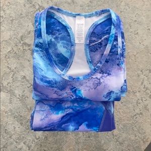ivivva cropped pants and tank top set